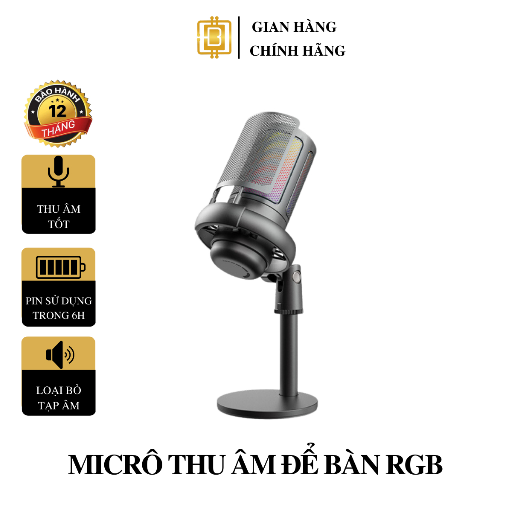 Micro Để Bàn Mic Thu Âm USB PC Livestream Gaming
