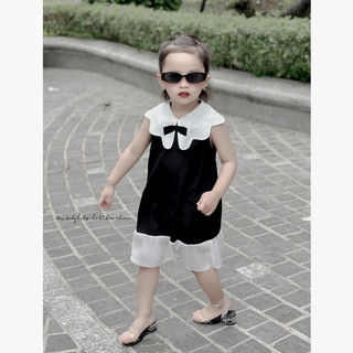 Váy bé gái cổ lượn sóng