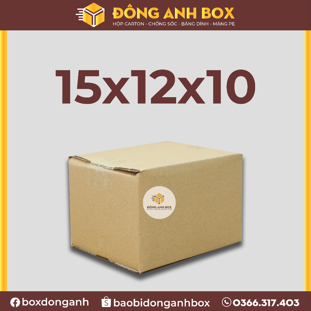 Hộp 15x12x10 hộp giấy đóng hàng, hộp shipcod ,hộp carton giá rẻ tại xưởng