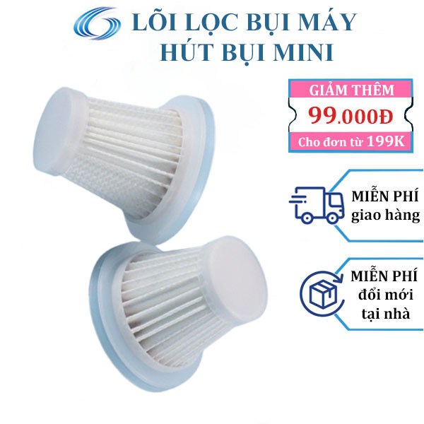 Lõi lọc bụi dự phòng cho máy hút bụi mini đen cầm tay DELIYA