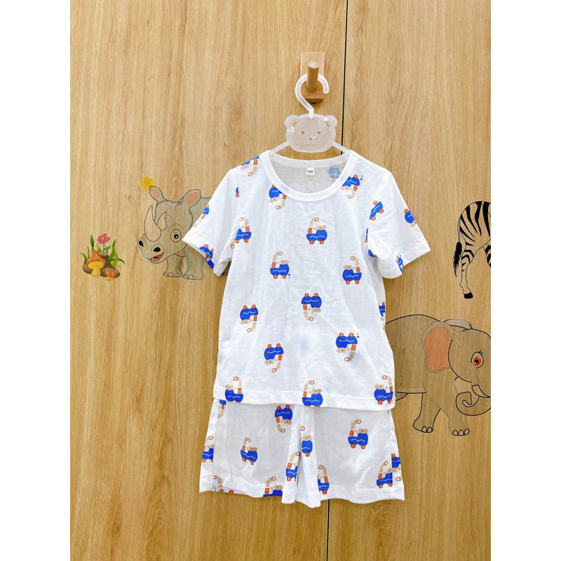 Bộ cộc hè trẻ em vải thông hơi sơ sinh xuất nhật