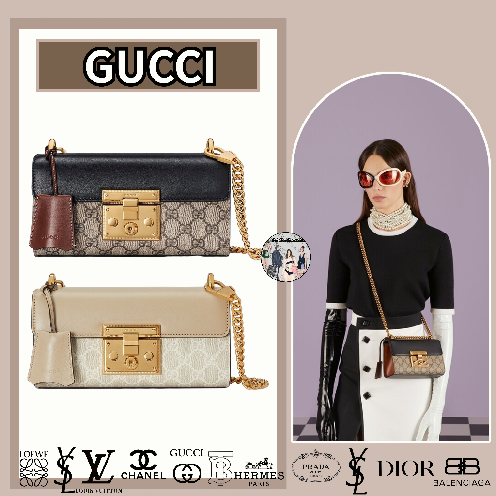 Túi đeo vai mini dòng Gucci/Padlock/túi xách/kiểu dáng mới nhất/đại lý mua hàng chính hãng