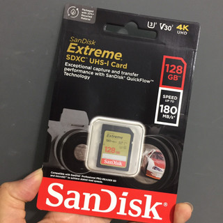 [32GB; 64GB; 128GB; 256GB] Thẻ nhớ SD tốc độ 180Mb/s Sandisk Extreme SDSDXV5