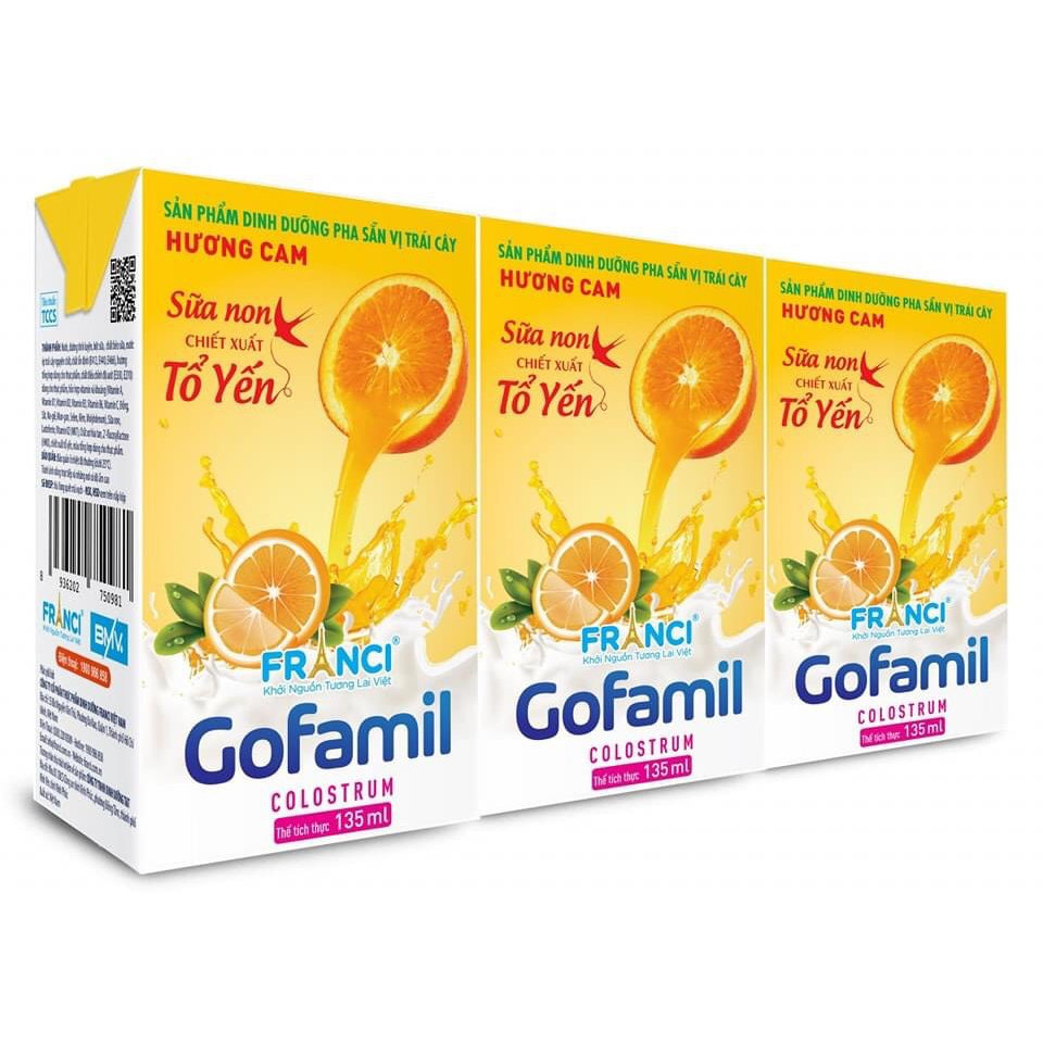 Golfamil sữa non tổ yến hãng Franci 135ml tiện lợi cho mẹ và bé thùng 30 hộp