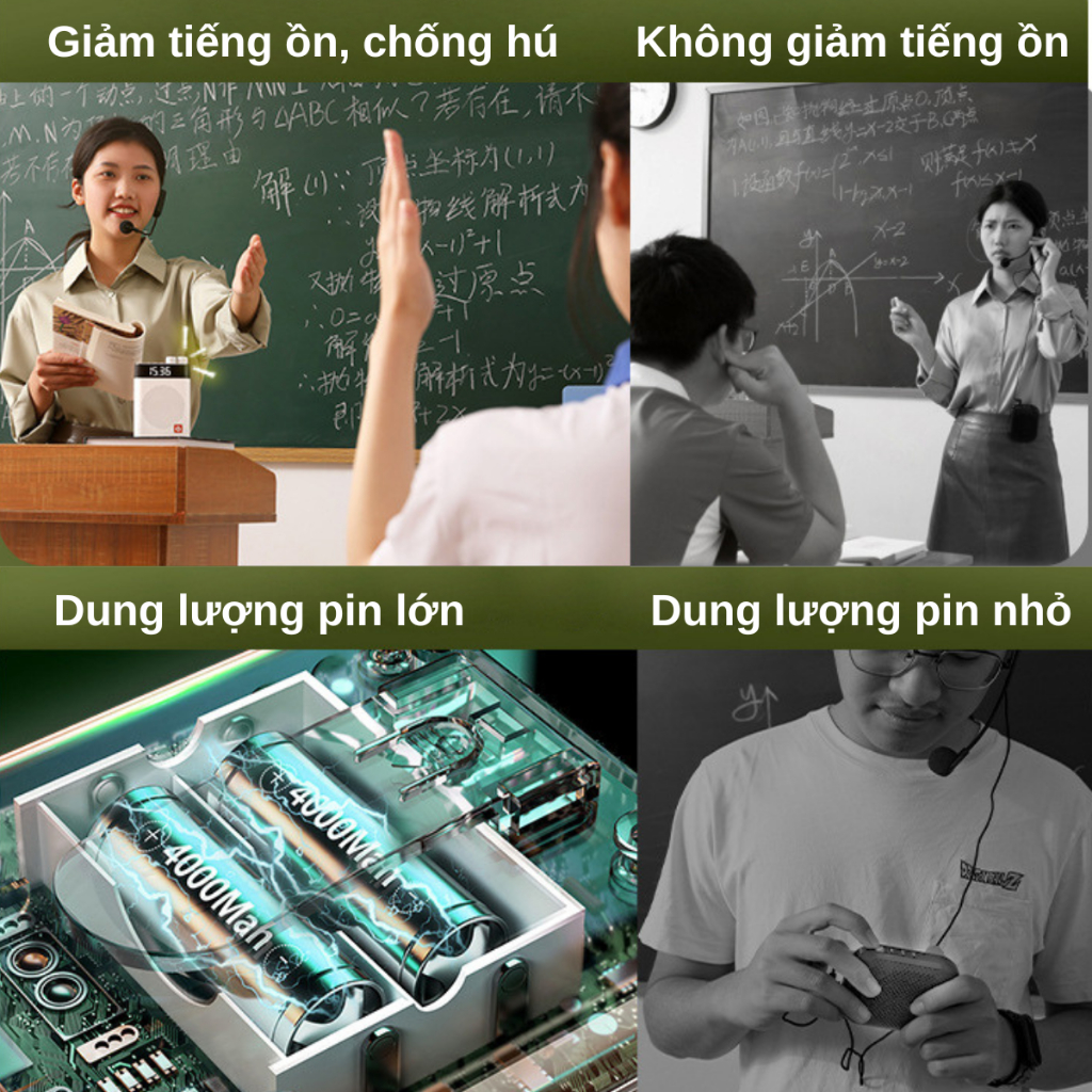 Máy Trợ Giảng Micro Loa Trợ Giảng Bluetooth 5.0 Cho Giáo Viên