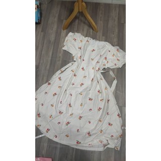 BIGSIZE ĐẦM HOA DÀI CỔ TRÒN MAXI