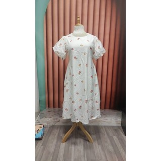 BIGSIZE ĐẦM HOA DÀI CỔ TRÒN MAXI
