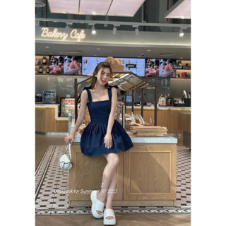ĐẦM JEAN 2S CỘT VAI
