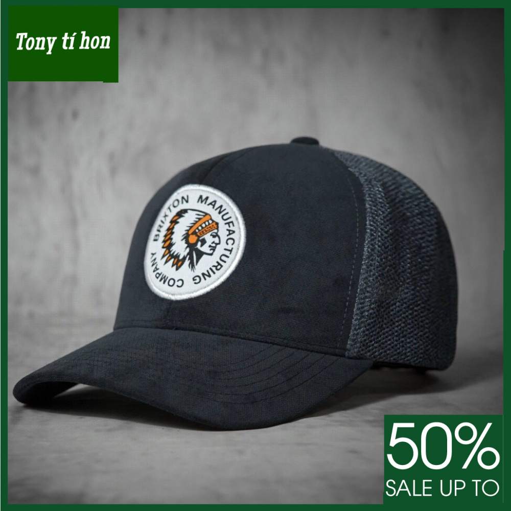 Tony tí hon_ tặng quà khi mua_Mũ nón kết lưỡi trai snapback Brix.ton Manu thổ dân xanh navy thời trang nam nữ cao cấp