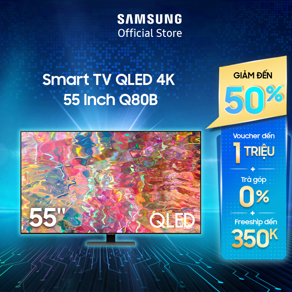 Smart Tivi QLED Samsung 4K 55 Inch QA55Q80BAKXXV - Miễn phí lắp đặt