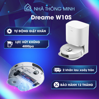 Robot Hút Bụi Lau Nhà Dreame W10s - Nâng cấp tính năng nâng hạ tấm khăn lau