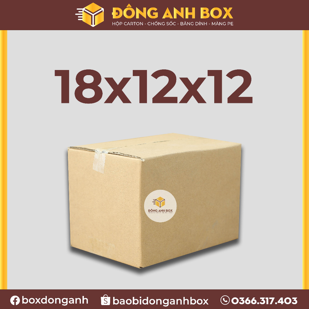 Hộp 18x12x12 hộp giấy đóng hàng, hộp shipcod ,hộp carton giá rẻ tại xưởng