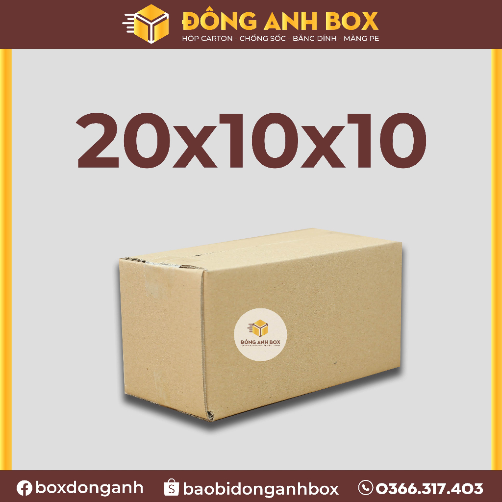 Hộp 20x10x10hộp giấy đóng hàng, hộp shipcod ,hộp carton giá rẻ tại xưởng