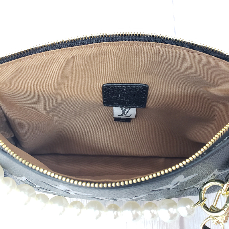 Túi Pochette quai ngọc họa tiết lớn kèm 3 dây full box