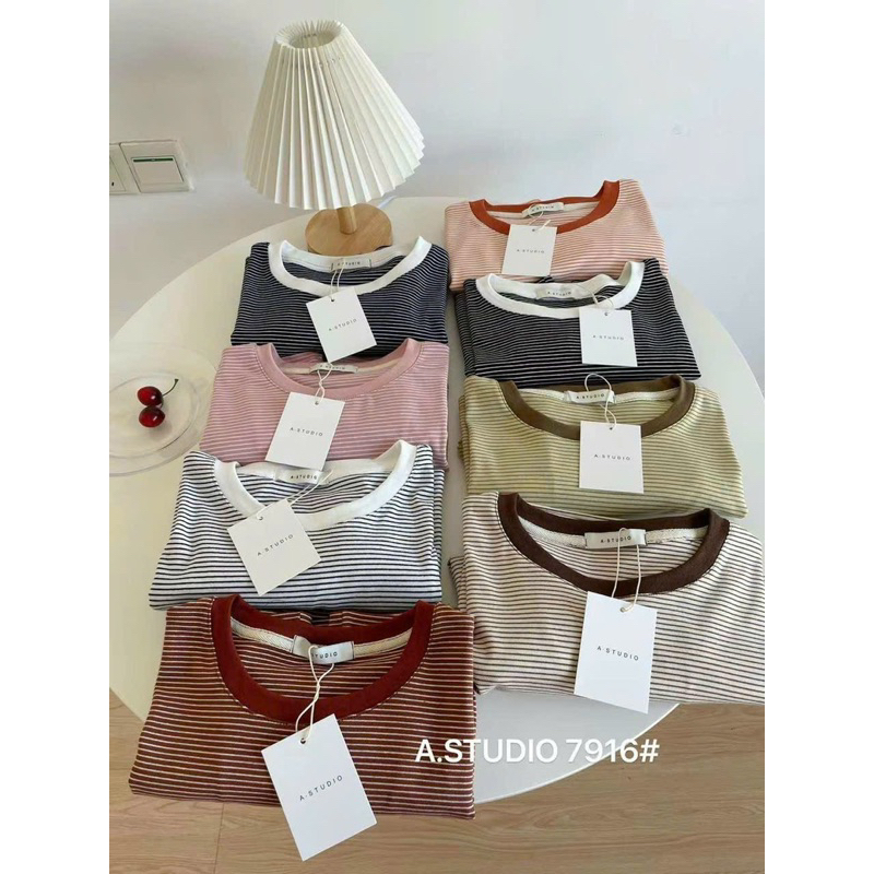 Áo phông kẻ nhỏ A.studio mã 7916