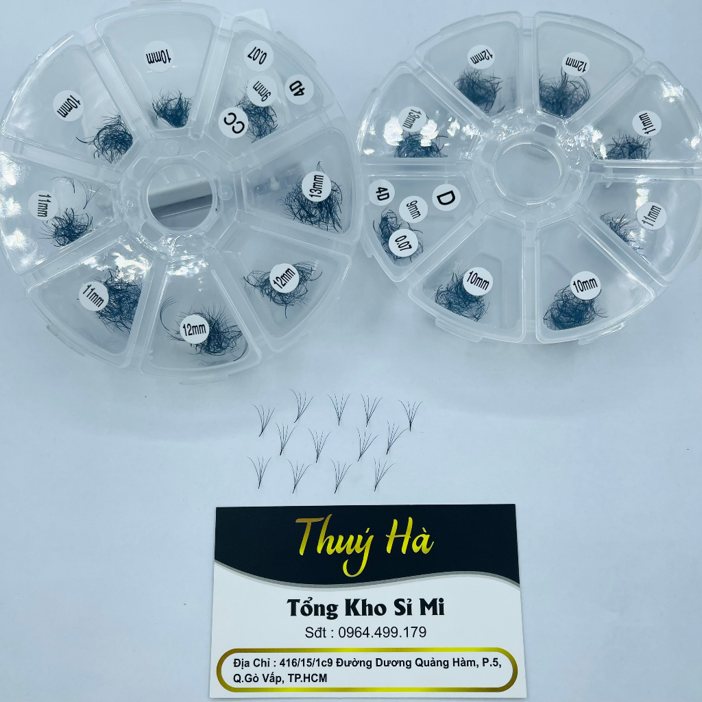MI FAN 4D MIX (9-13) mm dày 0.07_CONG C-D HỘP 500 FAN_DỤNG CỤ NỐI MI_THÚY HÀ