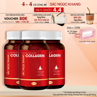 Combo 3 Hộp COLLAGEN Sắc Ngọc Khang thế hệ mới nguyên chất nguyên liệu nhập khẩu từ Nhật
