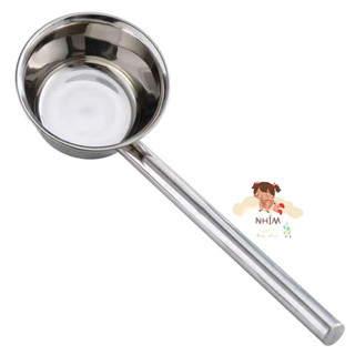 Gáo inox 18cm cán dài, Gáo múc nước tiện lợi