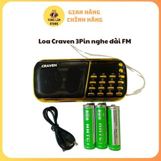 Loa craven 3pin cr853 có khe cắm thẻ nhớ,usb nghe đài fm