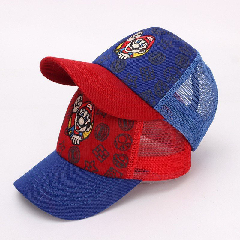 Mũ lưỡi trai chống nắng Super Mario bé trai Hè