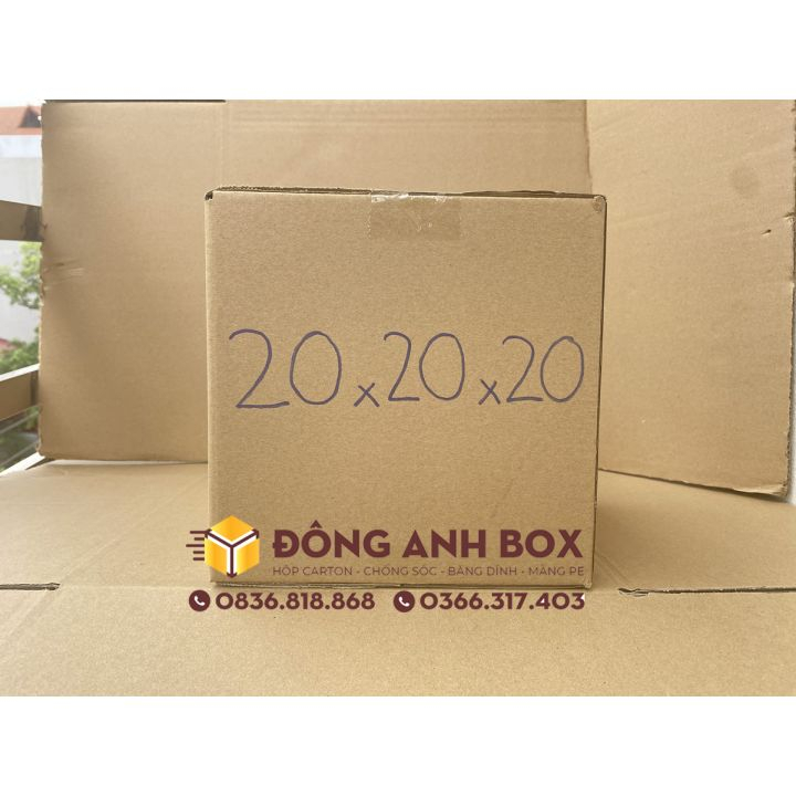 Hộp 20x20x20 hộp giấy đóng hàng, hộp shipcod ,hộp carton giá rẻ tại xưởng