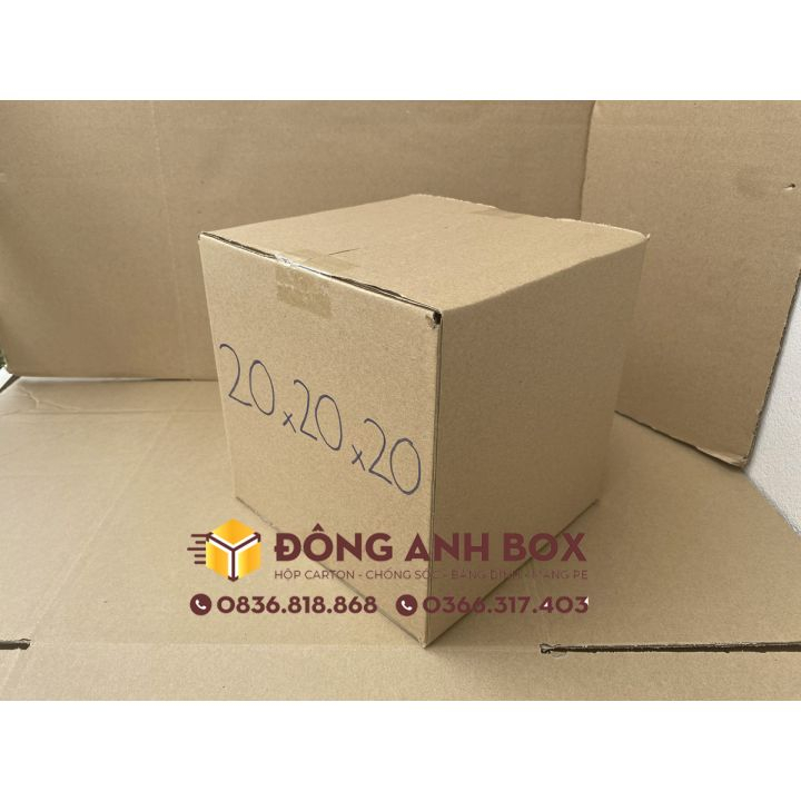 Hộp 20x20x20 hộp giấy đóng hàng, hộp shipcod ,hộp carton giá rẻ tại xưởng