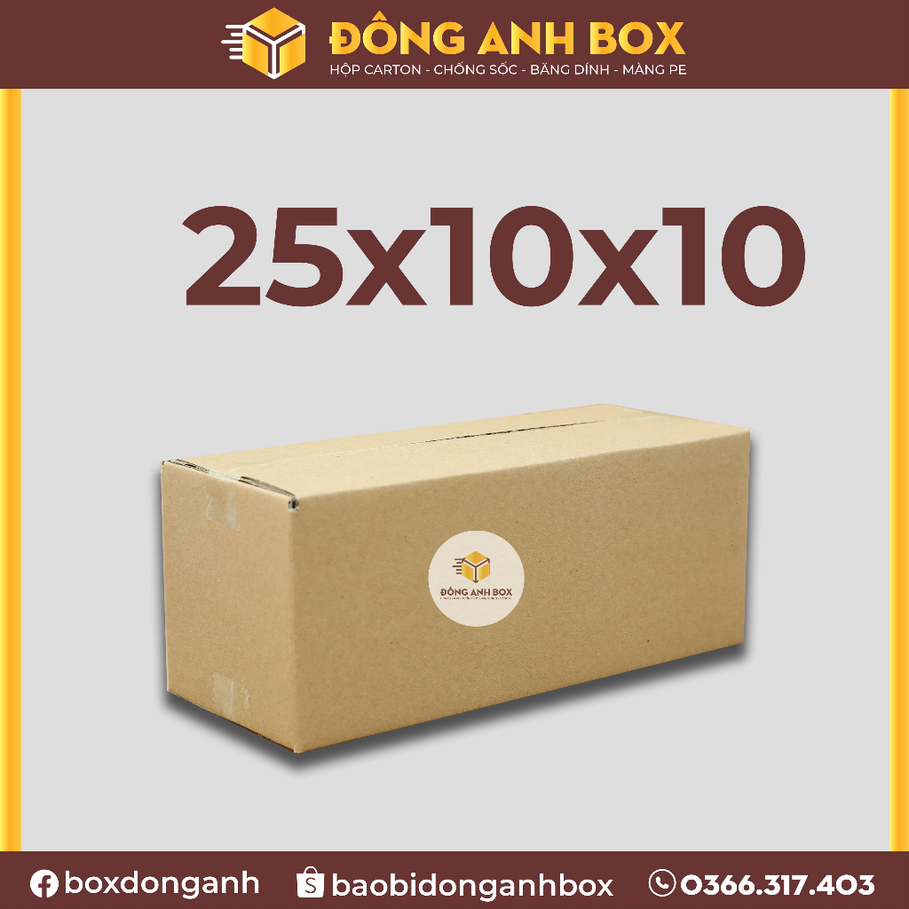 Hộp 25x10x10 hộp giấy đóng hàng, hộp shipcod ,hộp carton giá rẻ tại xưởng