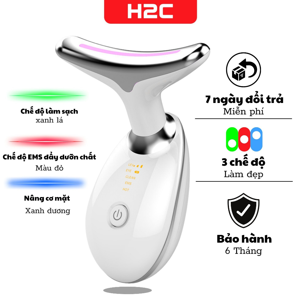 Máy nâng cơ mặt V line massage mặt ion âm dương làm ấm nhiệt độ lý tưởng 45 độ C | BigBuy360 - bigbuy360.vn