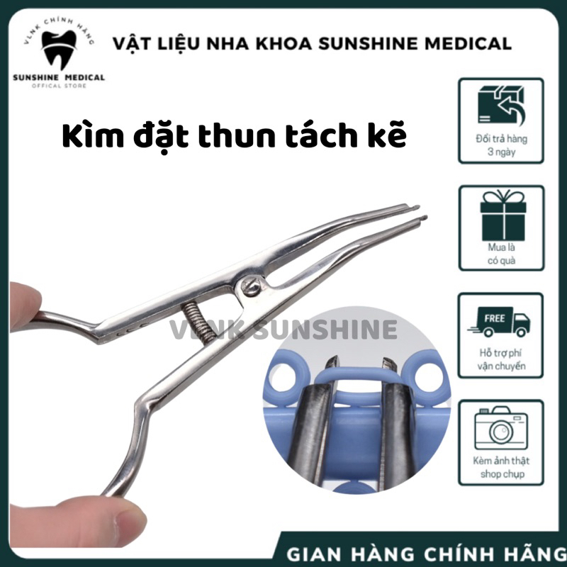 Kìm đặt thun tách kẽ Kìm chỉnh nha loại 1 chất thép tốt