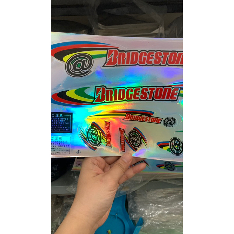 Bộ tem dán xe đạp Bridgestone màu đỏ hàng nhập Thái Lan chất lượng cao dành trang trí cho tất cả các loại xe đạp