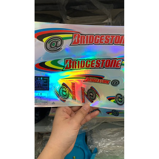 Bộ tem dán xe đạp Bridgestone màu đỏ hàng nhập Thái Lan chất lượng cao dành trang trí cho tất cả các loại xe đạp