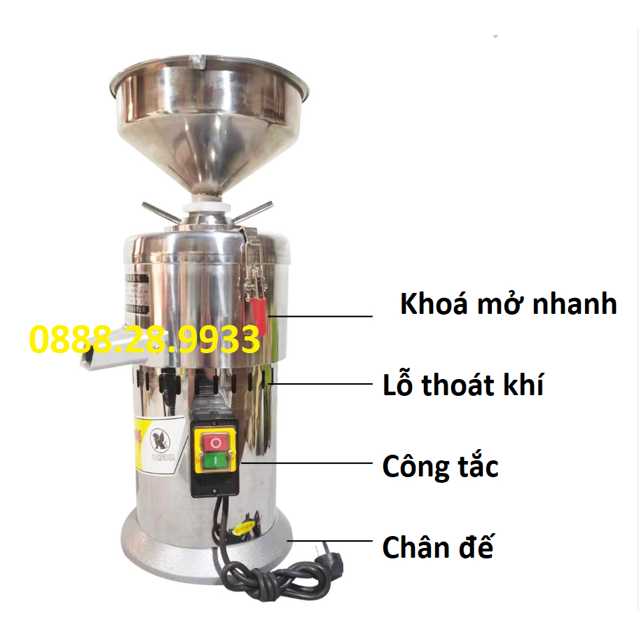 Máy xay nghiền bơ lạc, đậu phộng, làm nước sốt mè, sốt cà chua, làm bánh sữa gạo năng suất 30kg/h động cơ 1100W
