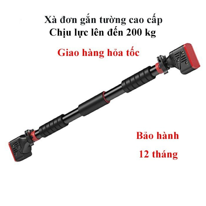 Xà đơn gắn cửa treo tường đa năng Xà đơn tập thể hình tại nhà Thanh xà đơn gắn tường chống xoay + 02 VÒNG TREO XÀ