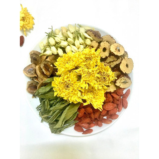 Trà hoa cúc mix 6 vị,trà hoa thảo mộc, trà thanh nhiệt, an thần, giảm tress..