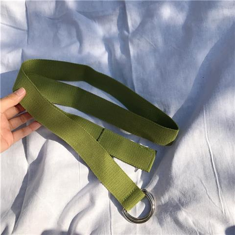 Thắt lưng canvas khóa 2 vòng phong cách hàn quốc⚡Thắt lưng vải trơn đơn giản⚡