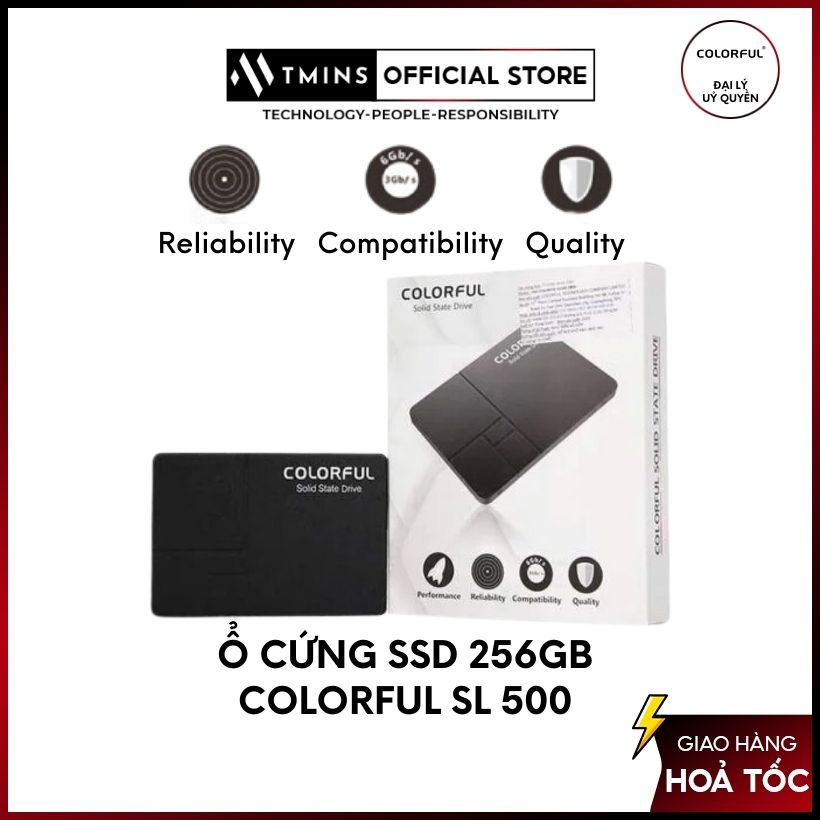 Ổ cứng SSD 256GB Colorful SL500 Sata III 6Gb/s TLC Bảo Hành Chính Hãng 36 Tháng
