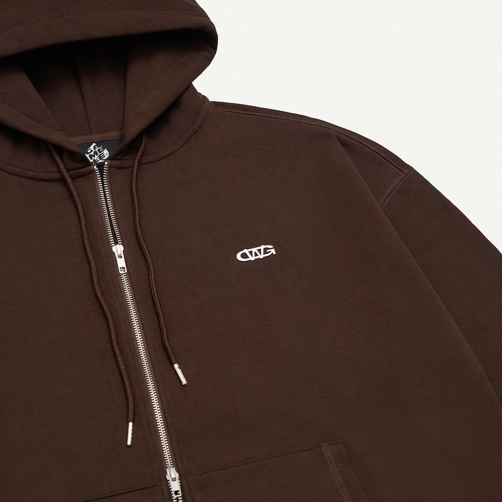 METAL FULLZIP HOODIE CHOCO/ Áo hoodie vải nỉ chân cua/ GAMBLE WORLDWIDE