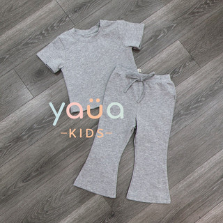 Yauakids - Set áo crop quần loe