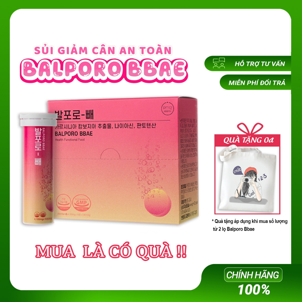 Sủi Giảm Cân BALPORO BBAE hỗ trợ giảm cân, đẹp da, đốt cháy mỡ thừa, giảm 3-5kg sau 1 liệu trình