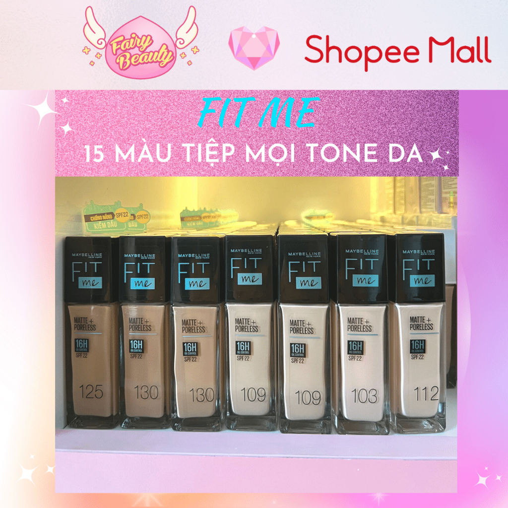 [MAYBELLINE NEW YORK] Kem Nền Mịn Nhẹ Kiềm Dầu & Chống Nắng Hoàn Hảo Matte Poreless Normal To Oily Foundation 30ml/5ml