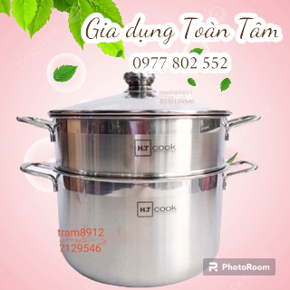 Bộ nồi xửng hấp 28cm/30cm  thương hiệu HT Cook dùng được bếp điện từ
