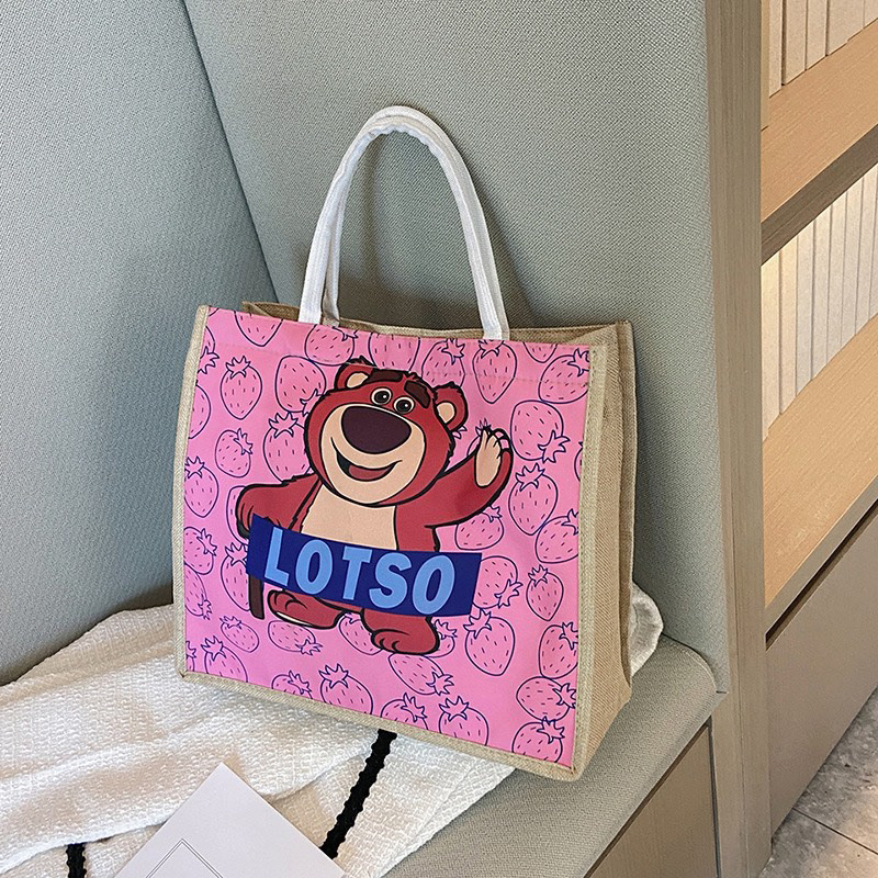 Túi Cói Hình Gấu Dâu Lotso Dễ Thương