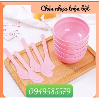 Combo 100 Bộ chén pha mặt nạ nhựa dẻo y hình