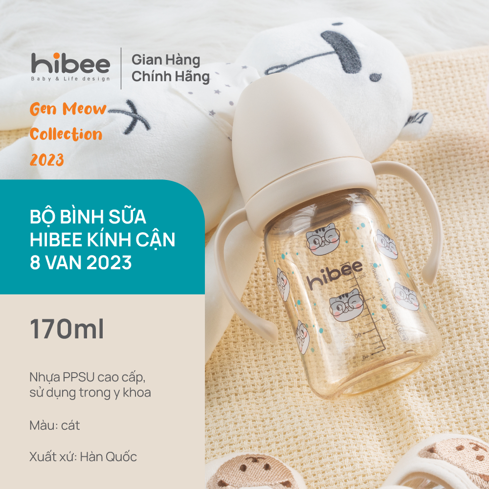 BỘ SẢN PHẨM HIBEE MÈO - PHIÊN BẢN KÍNH CẬN - 170ML