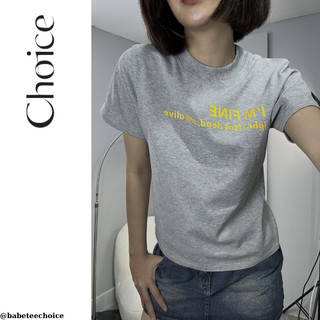 Áo Thun BabyTee In Nổi Xám Vàng CHOICE.SG Cotton 100% Chiều BabyTee-TOP X