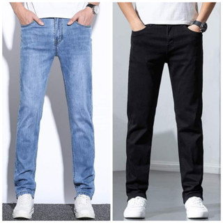 Quần Jean Nam Quần Bò Nam Trơn Co Giãn Dáng Skinny Xuất Khẩu Cao Cấp