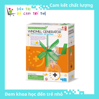 Đồ chơi khoa học mô hình điện gió 4m, đồ chơi lắp ráp thú vị về năng lượng thay thế giúp bé sáng tạo khám phá
