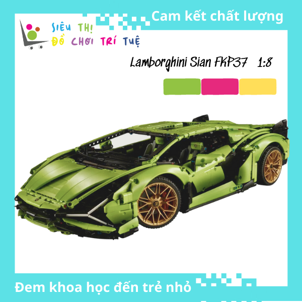 Mô Hình Gạch Khối Technic 42115 Siêu Xe Lamborghini Sian FKP37 Tỷ Lệ 1:8 Đồ Chơi Lắp Ráp 3696 Pcs Sieuthidochoitritue