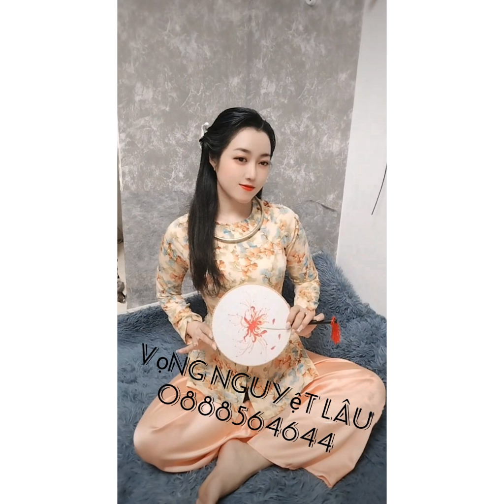 ÁO LẺ BÀ BA HOA IN DÂY KÉO DK09