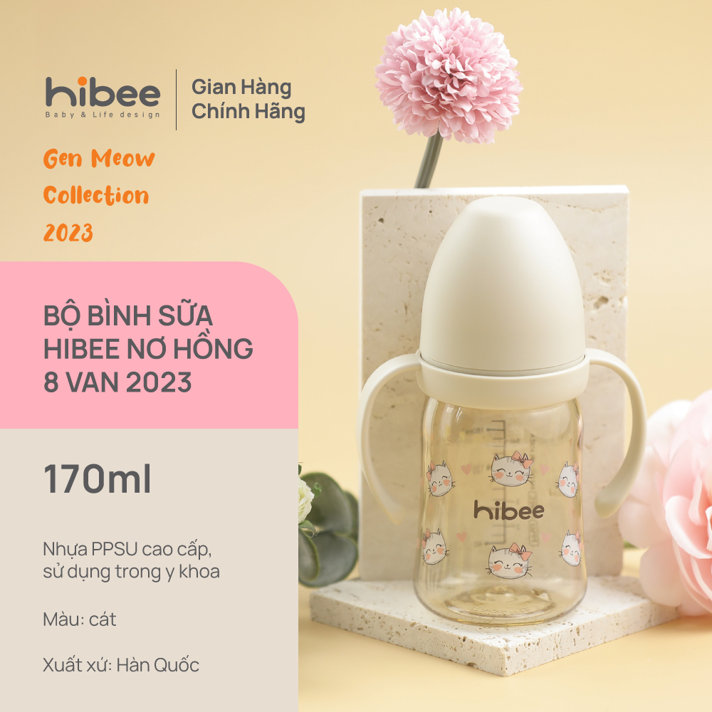 BỘ SẢN PHẨM HIBEE MÈO - PHIÊN BẢN NƠ HỒNG - 170ML